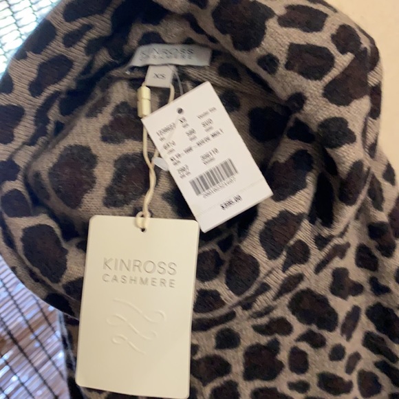Kinross Cashmere Suede Multi Turtleneck XS NWT - Picture 4 of 5